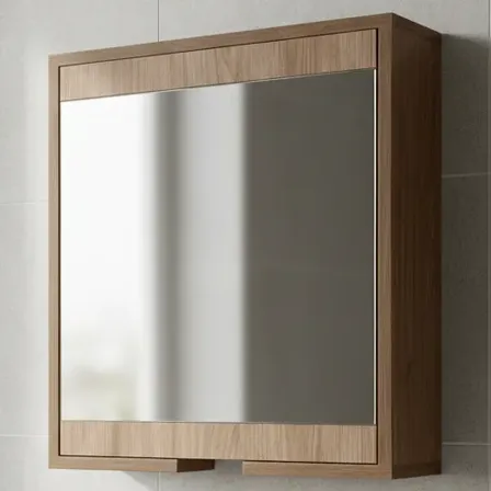Botiquín De Baño Con Espejo 55x60 Madera (olmo Filandes)