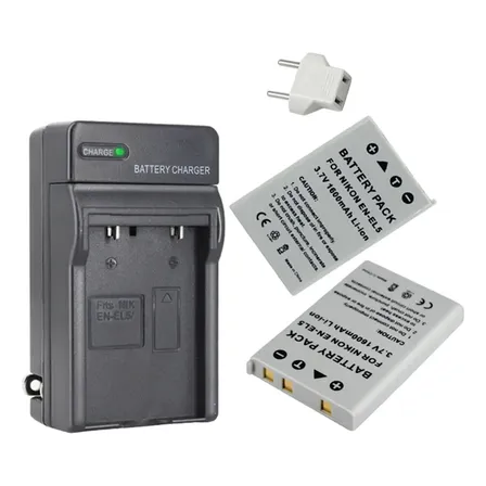 Cargador Y 2 Batería Para Nikon En-el5 Coolpix P510 P500 P90