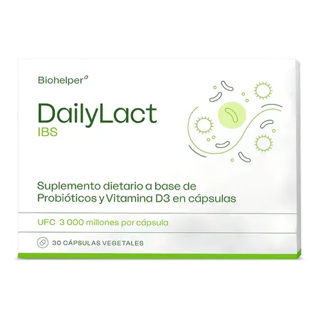 Suplemento Biohelper IBS Probióticos 30 Cápsulas Para Colon Irritable Sin Sabor