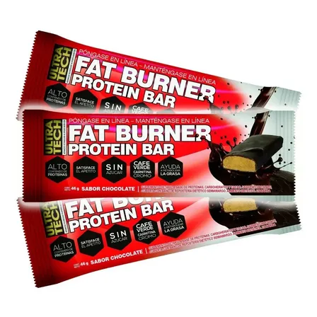 Barras Fat Burner Whey Protein Bar Sin Azúcar Caja X 12 Sabor Chocolate