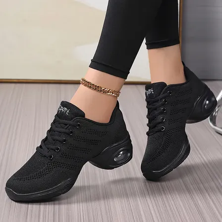 Zapatillas Jazz Mujer Suela Blanda Respirables Negro 39 Eu