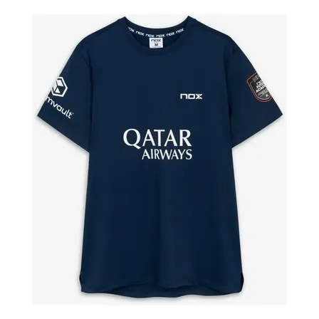 Remera At10 Nox Padel Sponsor Agustin Tapia Azul