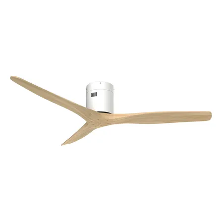 Ventilador De Techo Smart Wifi Madera Aruba Windstyle S/ Luz 1.32 M 50hz/ 60hz Blanco Madera Natural Madera 3