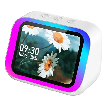 Parlante Despertador Bluetooth Con Pantalla Blanco