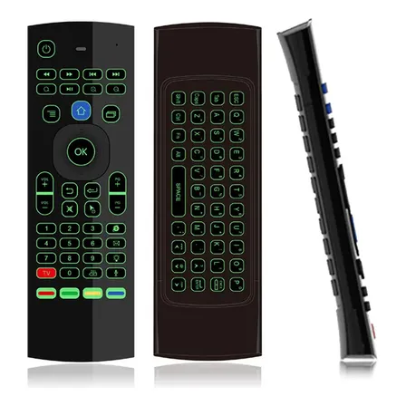 Control Remoto Air Mouse Mx3 Con Voz Android Tv Negro