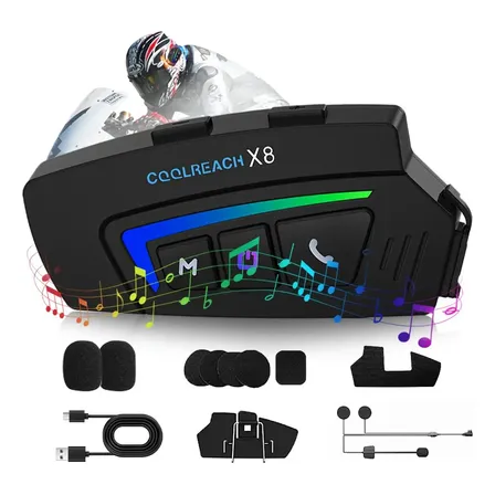 Intercomunicador Motocicleta Casco Manos Libres Jzaq X8