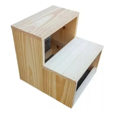 Banco Escalera 2 Niveles Madera Pino Dajdac Soporta 150Kg