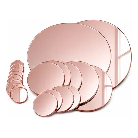 Set Premium X27 Espejos Decorativos Adhesivos  3d Rosa