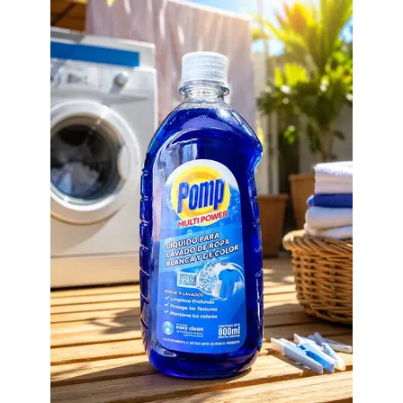 Jabon Liquido Ropa 800cc Concentrado Detergente Lavado Profundo Alta Eficiencia Elimina Manchas Dificiles Proteccion Fibras Cuida Colores Ropa Blanca Color Formula Profesional Rendimiento Maximo