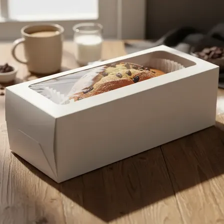 Cajas Para Budín Postres Con Visor Ventana 24x10x9.5 Cm X 10