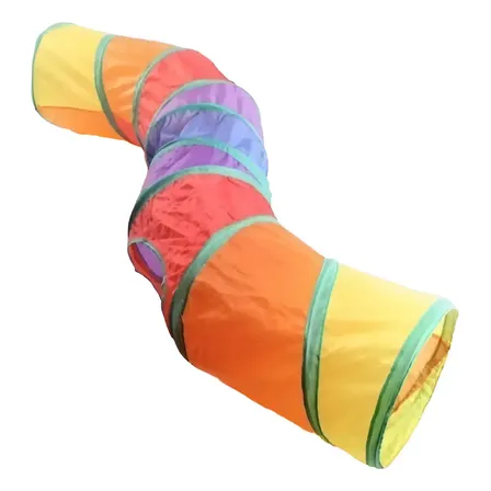 Petcom Tunel Escondite Plegable Multicolor Gatos 25x 125 Cm