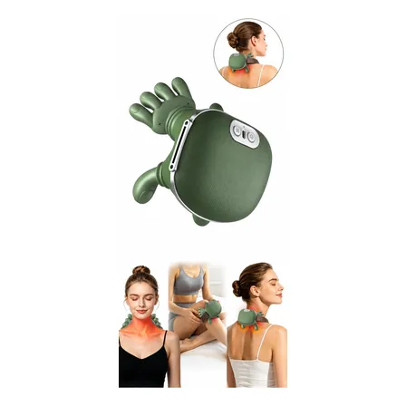 Masajeador Cervical Shiatsu Calor Cuello Hombros Regalo Verde Cervical Cuello Hombros Espalda Piernas Pies