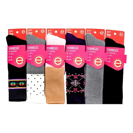 Pack X6 Medias Termicas Mujer Elemento Ski 3/4 Art 720 Surtidos Surtido Según Disponibilidad Único