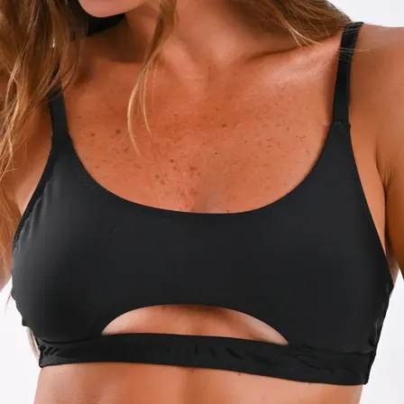 Top De Bikini Mujer Maybee Recorte Cut Out Bretel Regulable