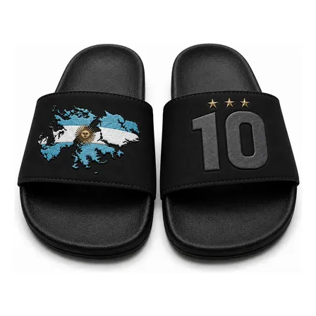 Ojotas Malvinas Ozono Originals Futboleras Negras Negra Argentina Malvinas 37 Ar