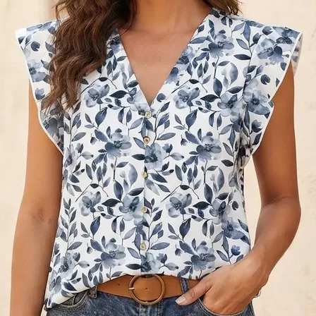 Blusa Estampada Nuevo Ingreso Blanco Estampado Xl