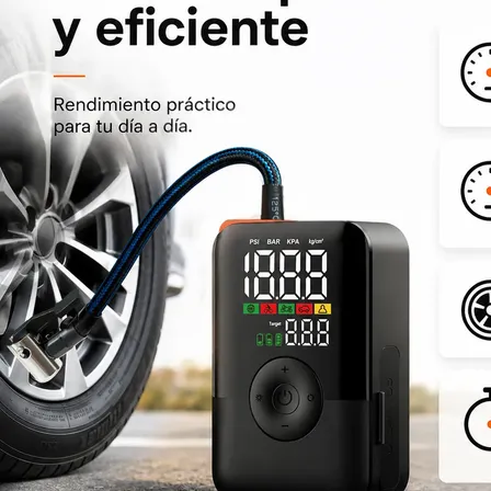 Compresor Inflador De Neumáticos Digital Portátil Carsun 150psi