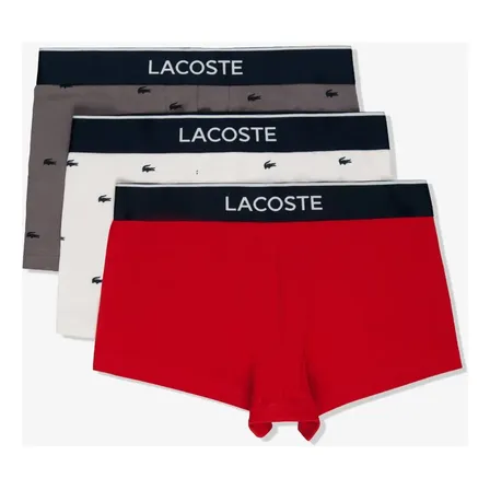 Pack De 3 Boxers Lacoste Con Estampado De Cocodrilo 5h1904 Multicolor Estampado L