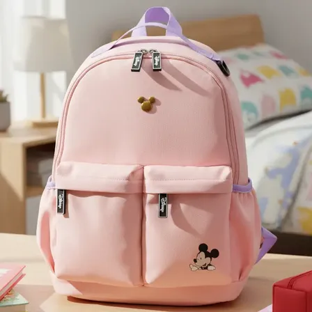 Mochila Mickey Mouse Escolar 13 L Disney Oficial Importada Rosa