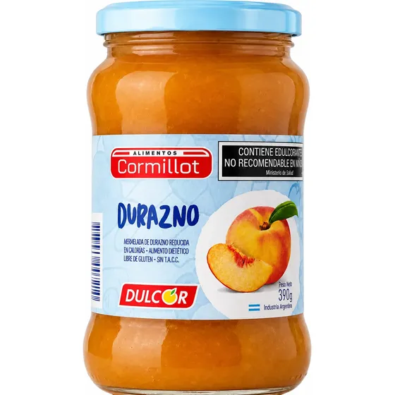 Mermelada Durazno Light Sin Azucar Cormillot X 390 G.