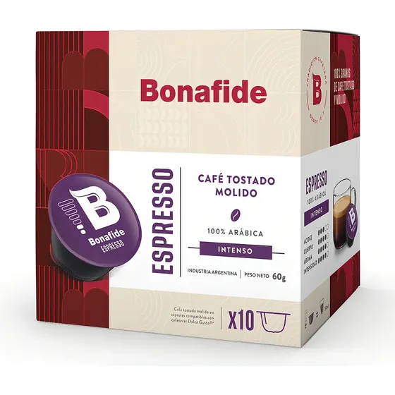 Café En Cápsulas Bonafide Espresso X 10 Un