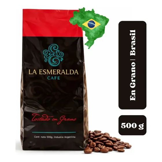 Café En Grano La Esmeralda Santos Brasileño Premium - 500 Gr