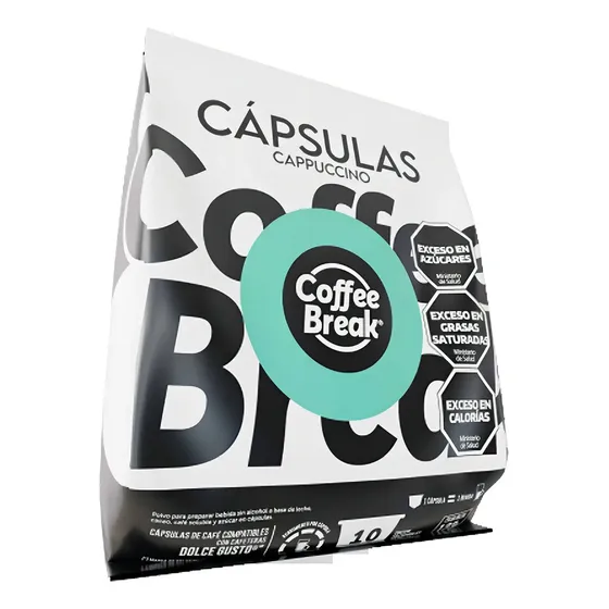 Cápsulas Capuccino Coffee Break Intensidad 7 Compatibles Dolce Gusto 10 Unid