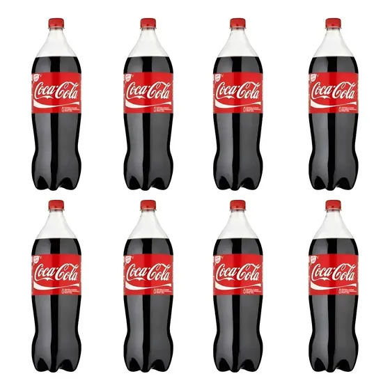 Pack X8 Gaseosa Coca Cola Sabor Original Botella 1,75 Litros c/u