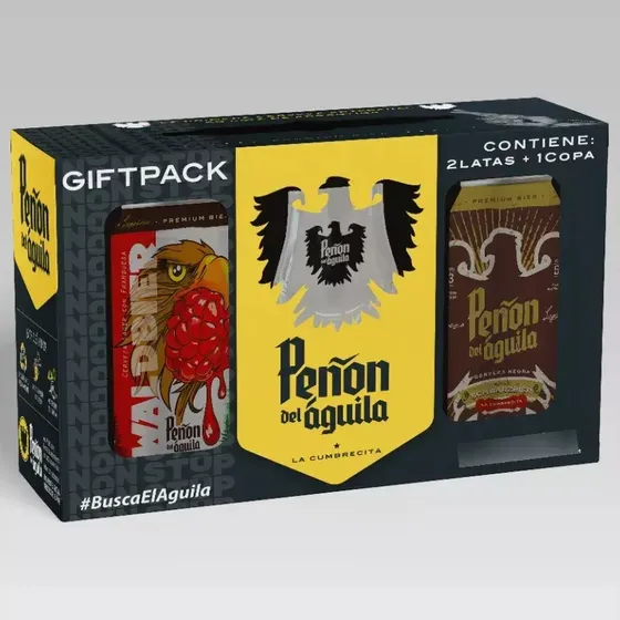 Peñon Del Aguila Gift Pack De 2 Latas + 1 Copa