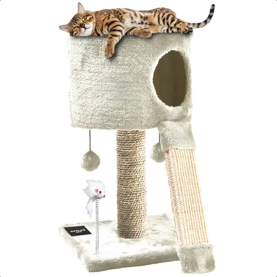 Rascador Para Gato Afila Uñas Gimnasio Chico Mascota Arbol