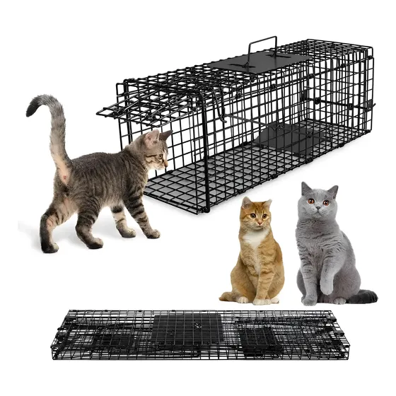 Trampa Para Gatos Jaula Captura Segura Reutilizable