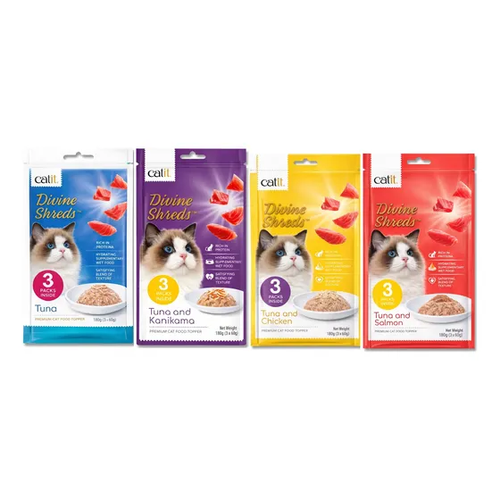 Sumplemento Catit Divine Shreds Gatos 4 Sabores 1 X Sobre