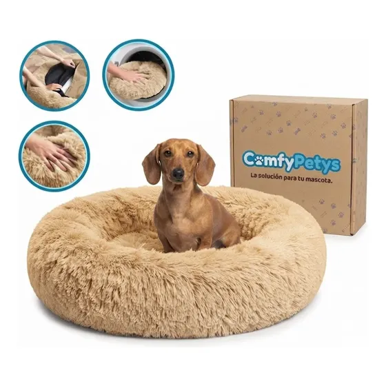 Cama Perro Antiestres Desmontable 60x60 Talle M Comfypetys