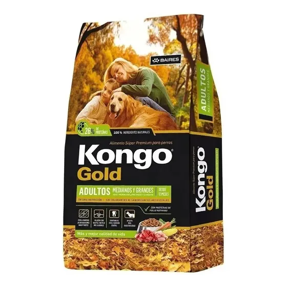 Alimento seco Kongo Gold para perro adulto sabor mix de 21 kg