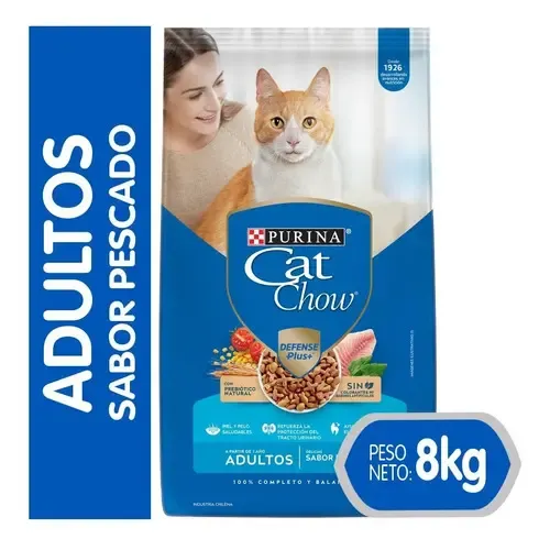 Cat Chow Defense Plus Multiproteína alimento para gato adulto sabor pescado en bolsa de 8kg
