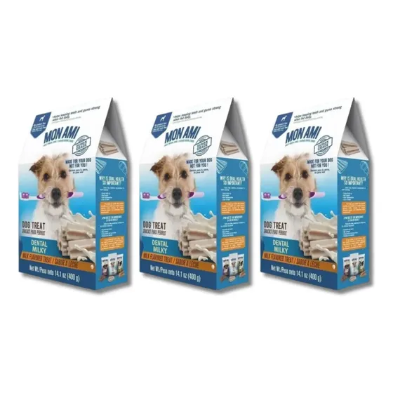 Mon Ami Snack Dental Milk Premium 400gr X3 Unidades