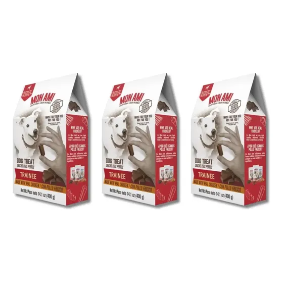 Mon Ami Snack Saludable Trainee Sabor Pollo 400g Pack X3