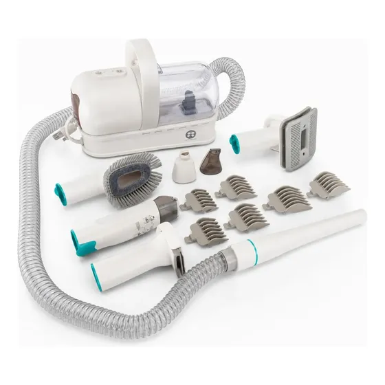 Set Máquina Corta Pelo Mascota Profesional Aspiradora 7 En 1