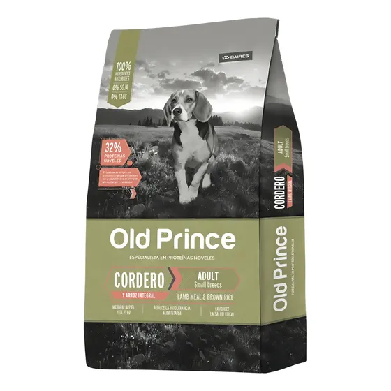 Old Prince proteínas noveles 3kg Raza pequeña Perro adulto sabor cordero