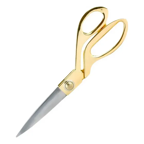 Tijera P/tela Modista Sastre Costura Profesional Acero Chica Dorado/metal