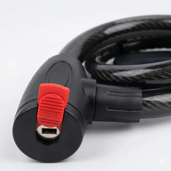Linga Traba Piton 120cm Seguro Bicicletas Motos Ruedas Negro