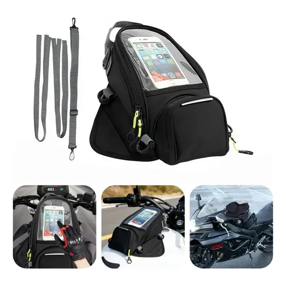 Bolsa Magnética Para Tanque De Moto Con Porta Celular
