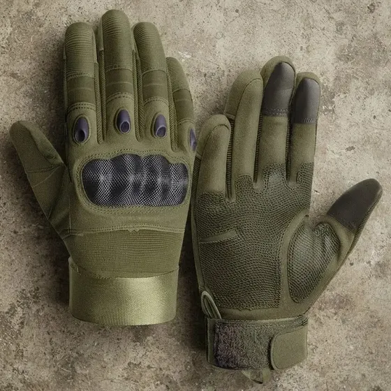 Guantes Tácticos De Moto Con Protección Completa De Nudillos Y Palma Reforzada Para Hombre