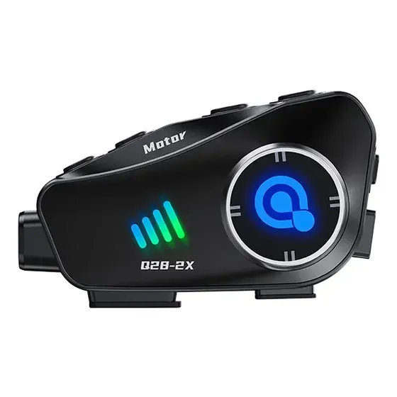 Intercomunicador Moto Bluetooth Motolink Q28-2x Con Cámara De Video 1080p