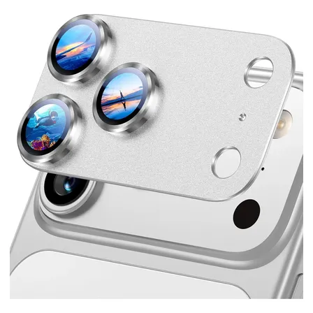 Protector Cámara Templado Para iPhone Plateado 17 Pro