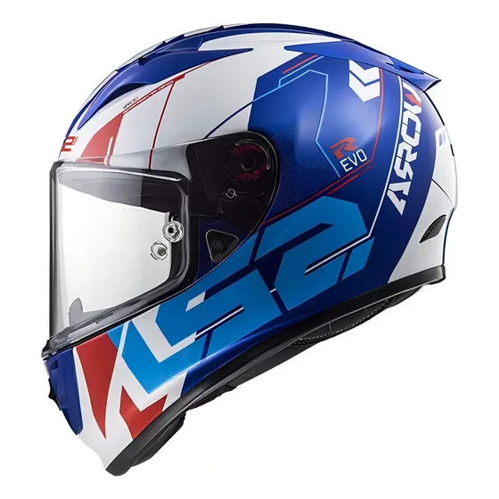 Casco Moto Pista Integral Ls2 323 Arrow Rapid Evo Techno Color Blanco/Azul Tamaño del casco XS