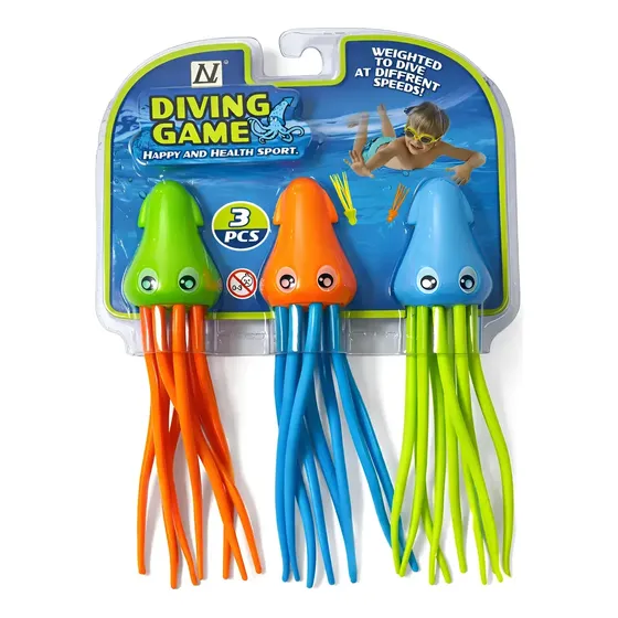 Pulpos De Juguete Para Baño Pileta Bañadera Piscina Niños X3