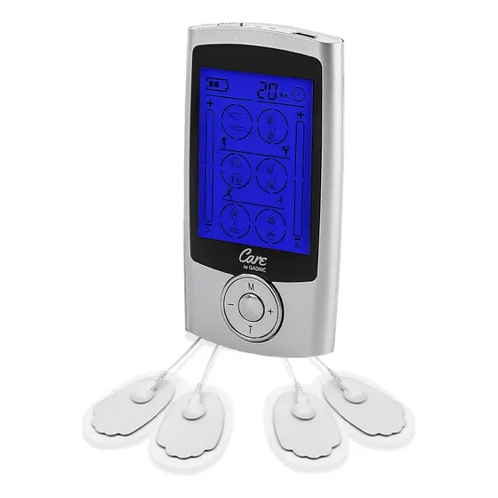 Electroestimulador Muscular Portátil Care By Gadnic Electrodos Glúteos Masajeador 2 Canales 6 Niveles 24 Programas Recargable