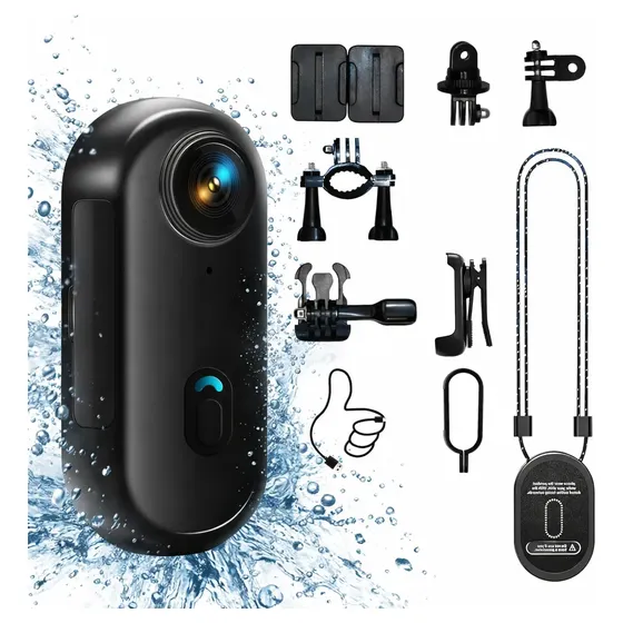 Camara Deportiva Pro 4k De Accion Sumergible Con Accesorios