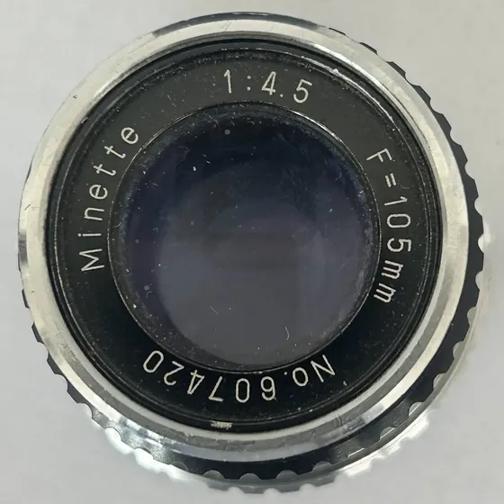 Lente Minette 105mm F/4.5 Japones Vintage Con Estuche Cuero